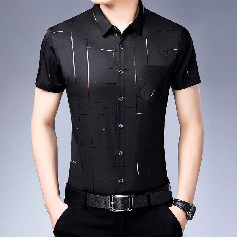 PrimePress Wrinkle-Resistant Men's Short-Sleeved Shirt